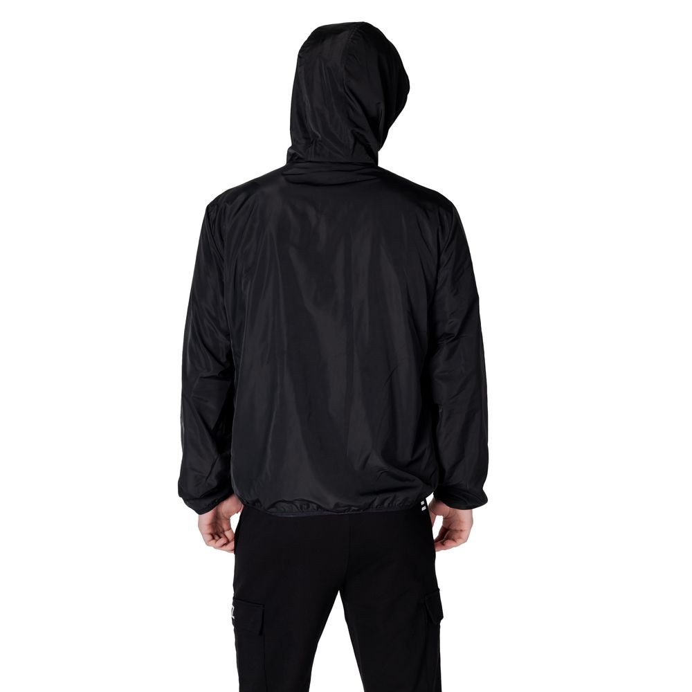 Black Polyester Jackets & Coat EA7 Emporio Armani