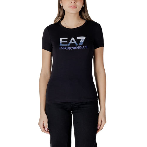 Black Cotton T-Shirt EA7 Emporio Armani