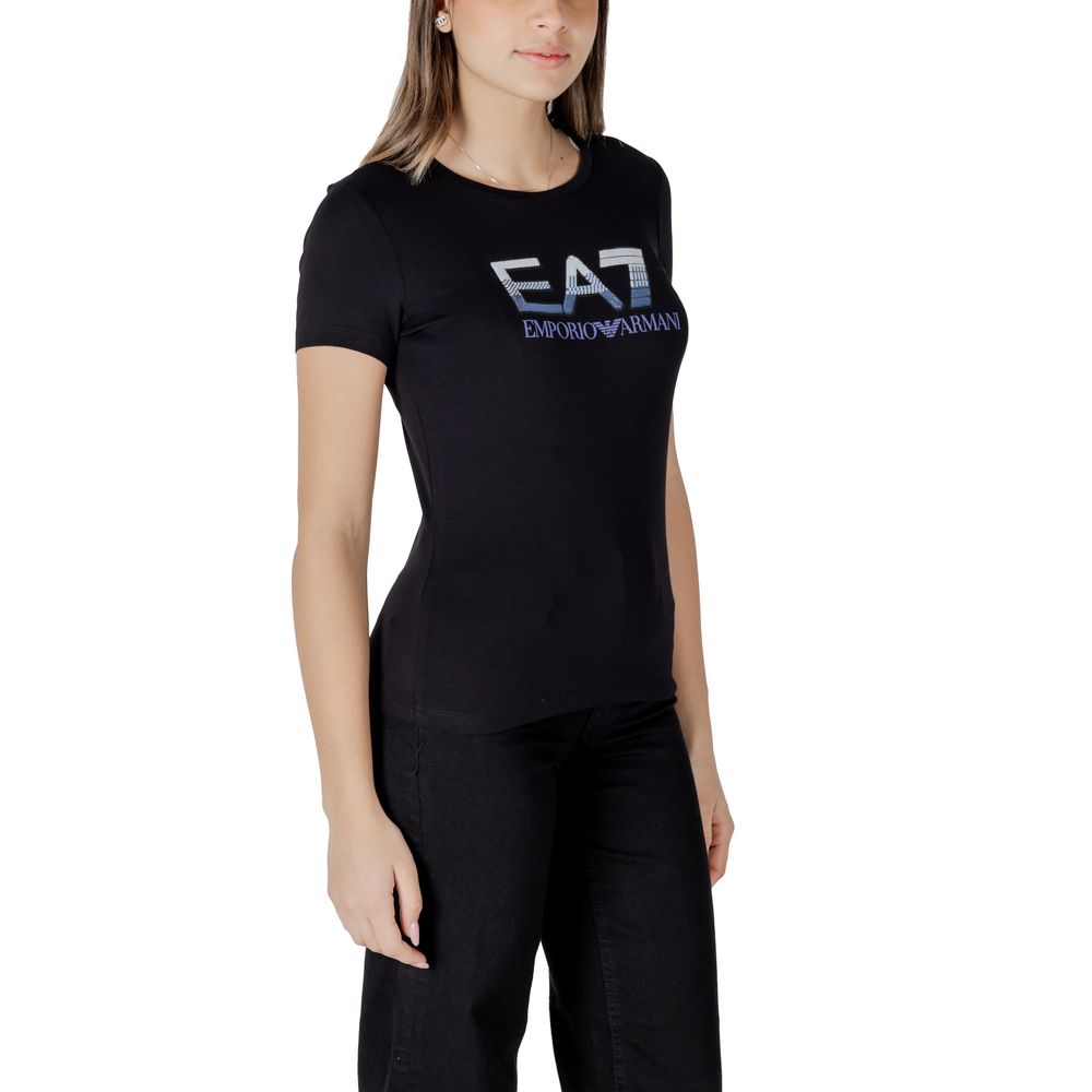 Black Cotton T-Shirt EA7 Emporio Armani