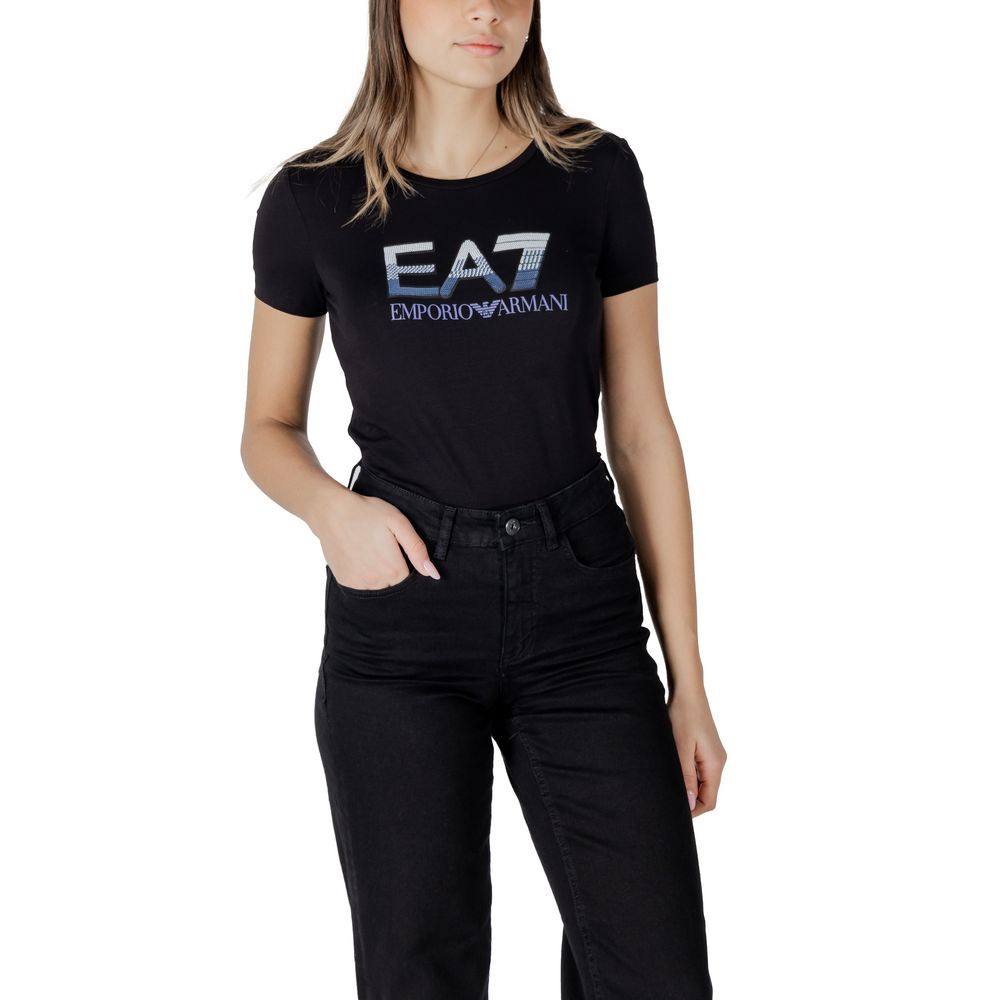 Black Cotton T-Shirt EA7 Emporio Armani