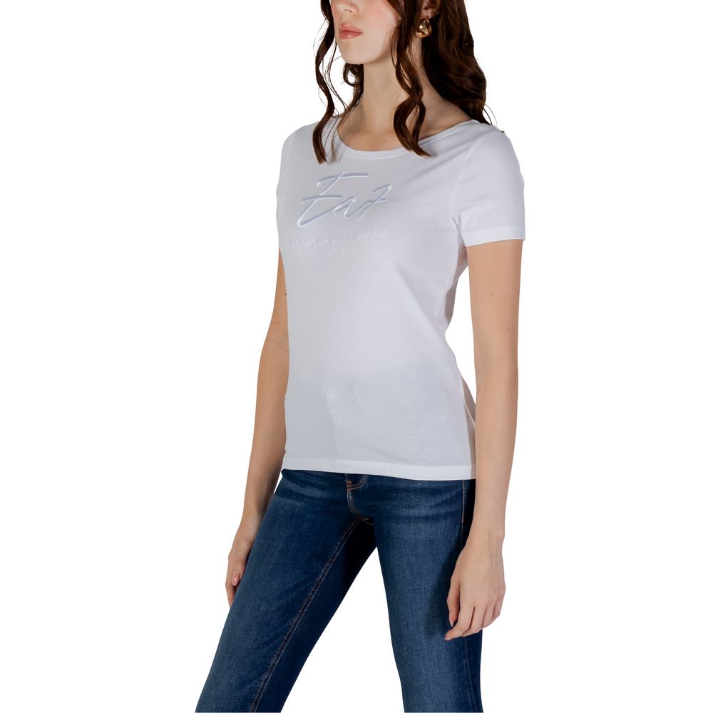 White Cotton T-Shirt EA7 Emporio Armani