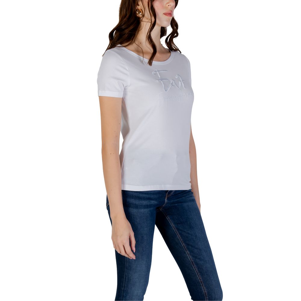 White Cotton T-Shirt EA7 Emporio Armani