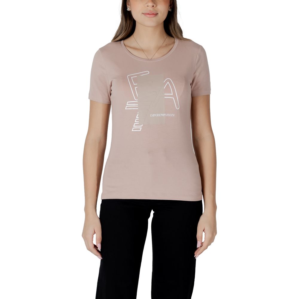 Pink Cotton T-Shirt EA7 Emporio Armani
