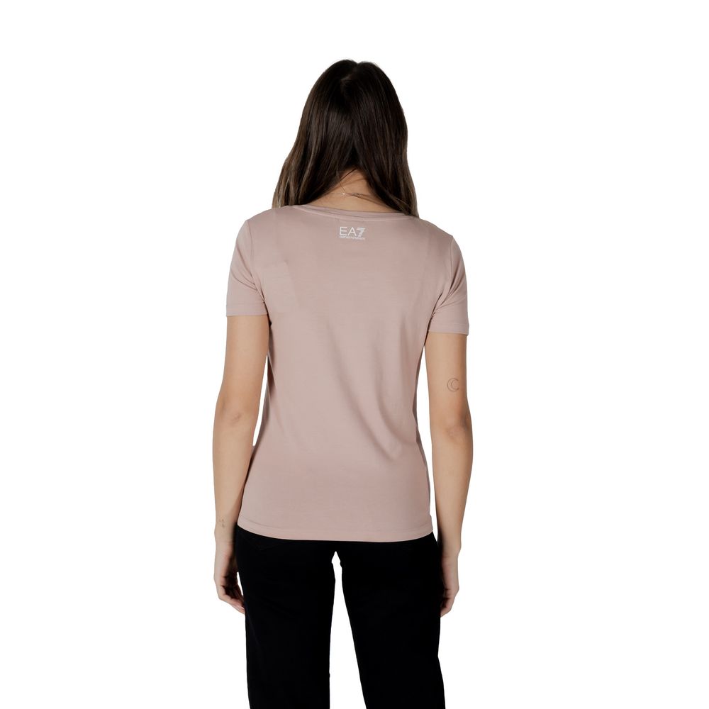 Pink Cotton T-Shirt EA7 Emporio Armani