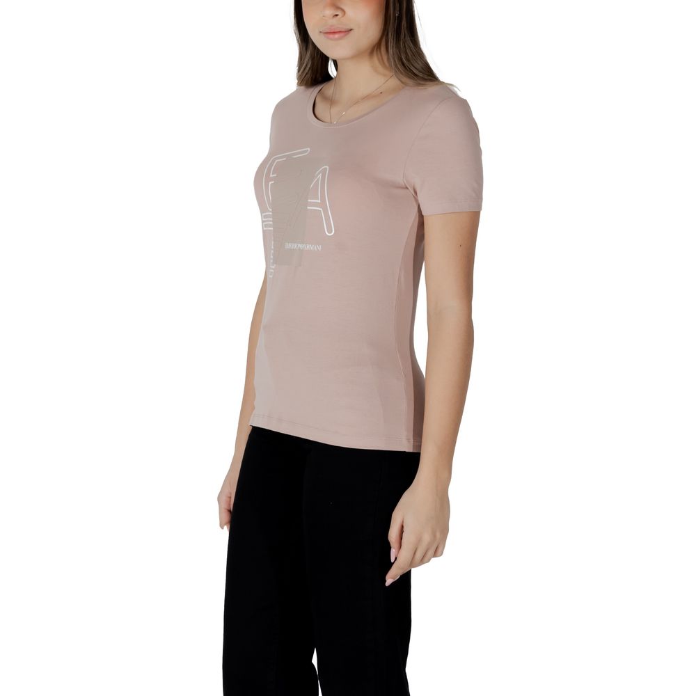 Pink Cotton T-Shirt EA7 Emporio Armani