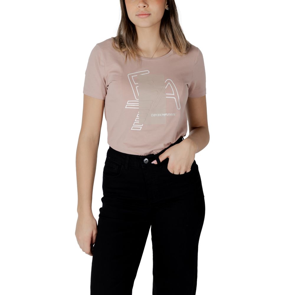 Pink Cotton T-Shirt EA7 Emporio Armani