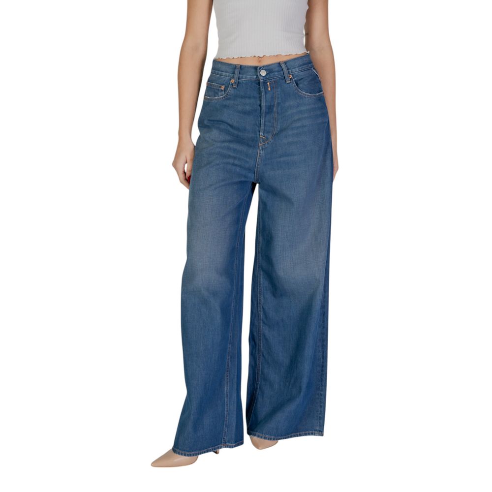 Blue Cotton Bootcut Jean Replay