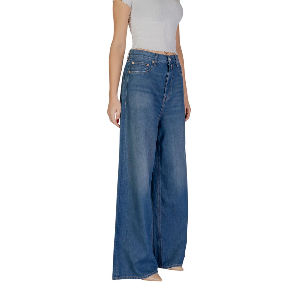 Blue Cotton Bootcut Jean Replay