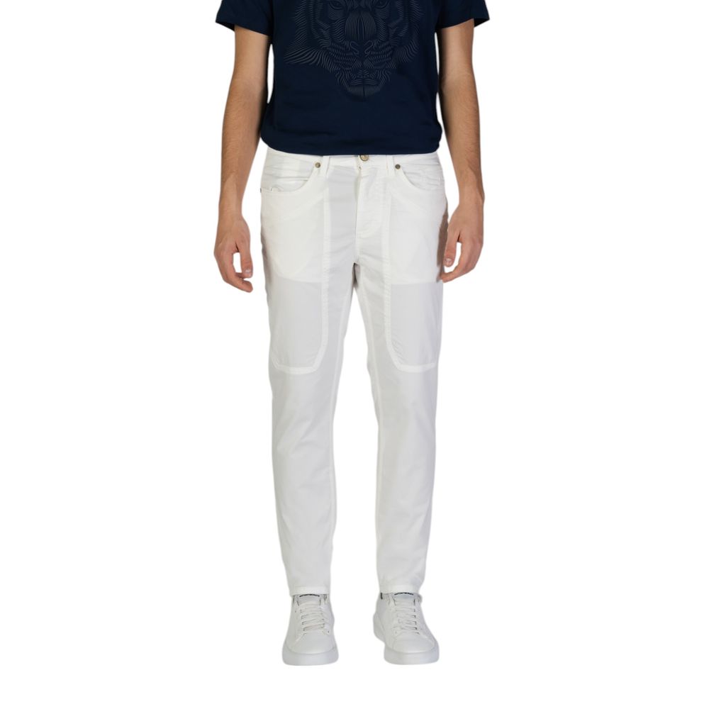 White Cotton Skinny Pant Jeckerson
