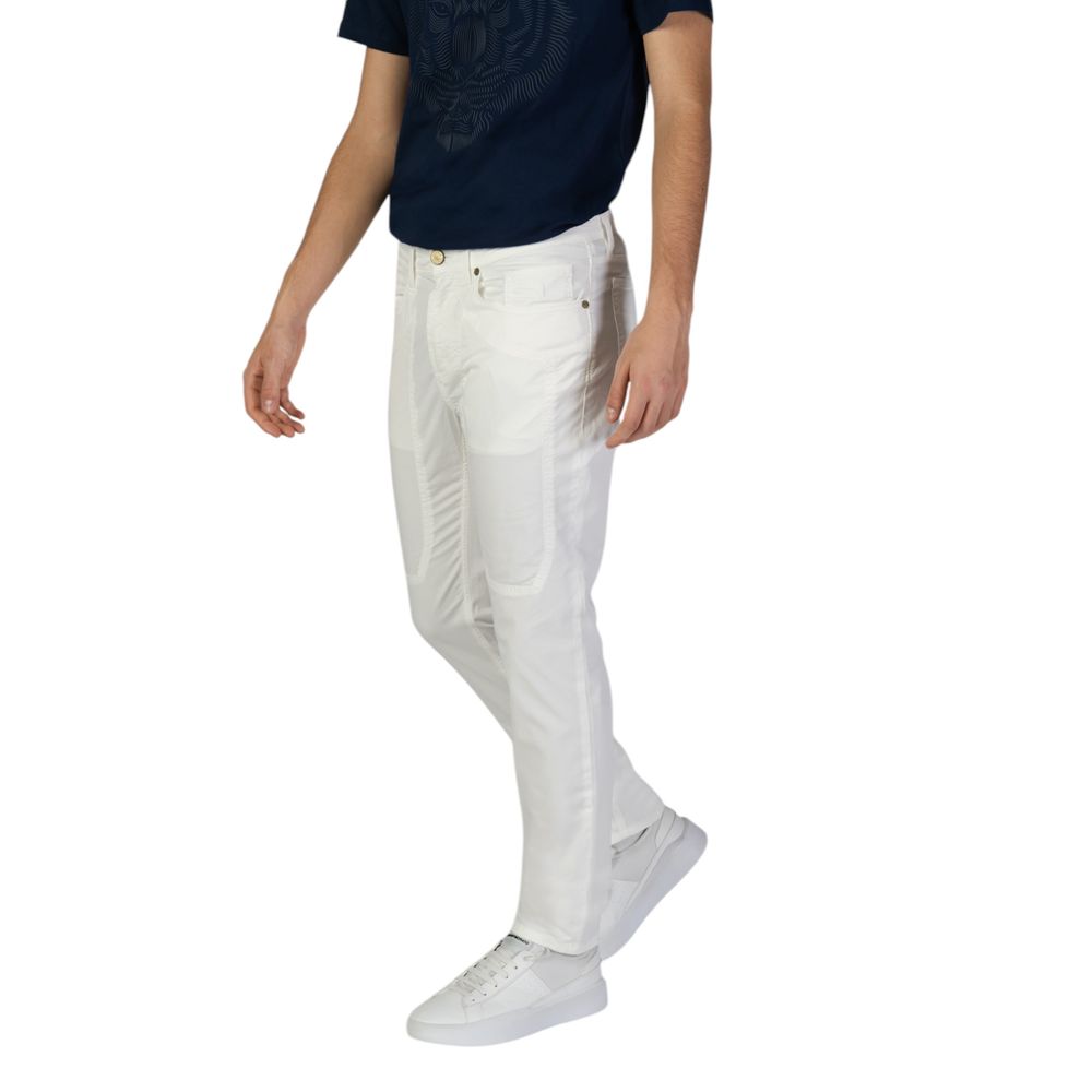 White Cotton Skinny Pant Jeckerson
