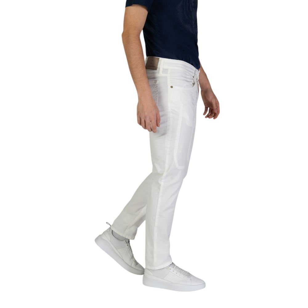 White Cotton Skinny Pant Jeckerson