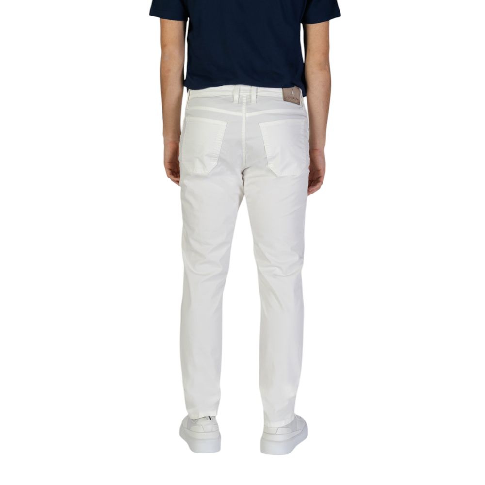 White Cotton Skinny Pant Jeckerson