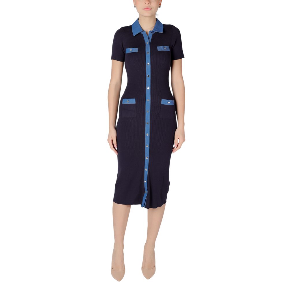 Blue Viscose Long Morgan De Toi