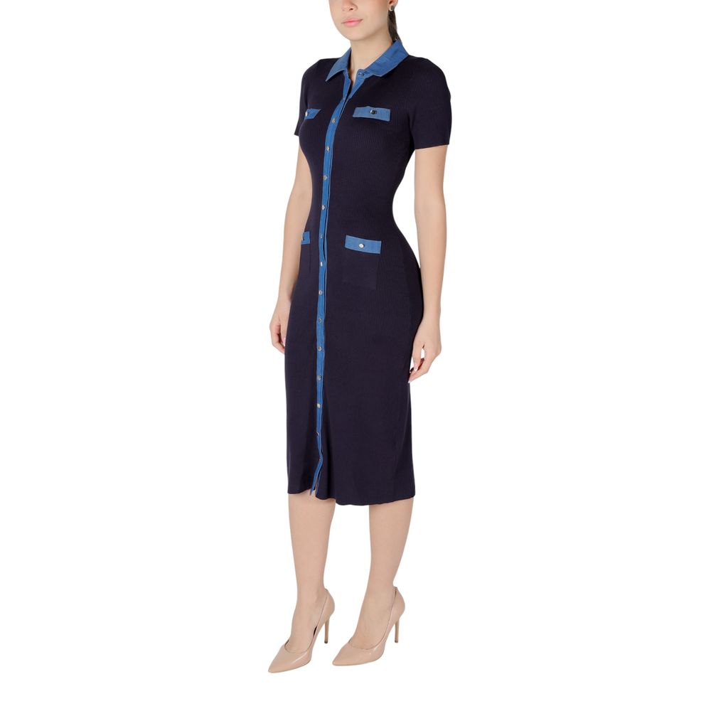 Blue Viscose Long Morgan De Toi