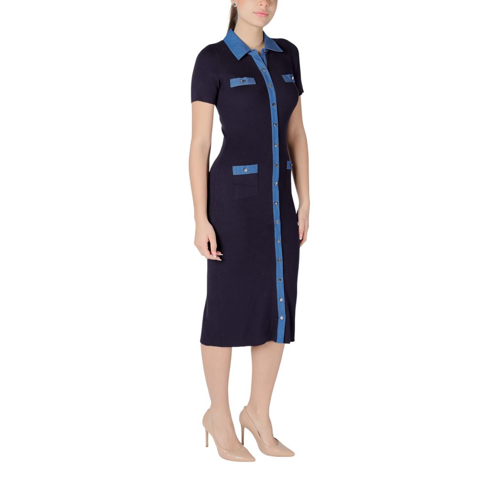 Blue Viscose Long Morgan De Toi