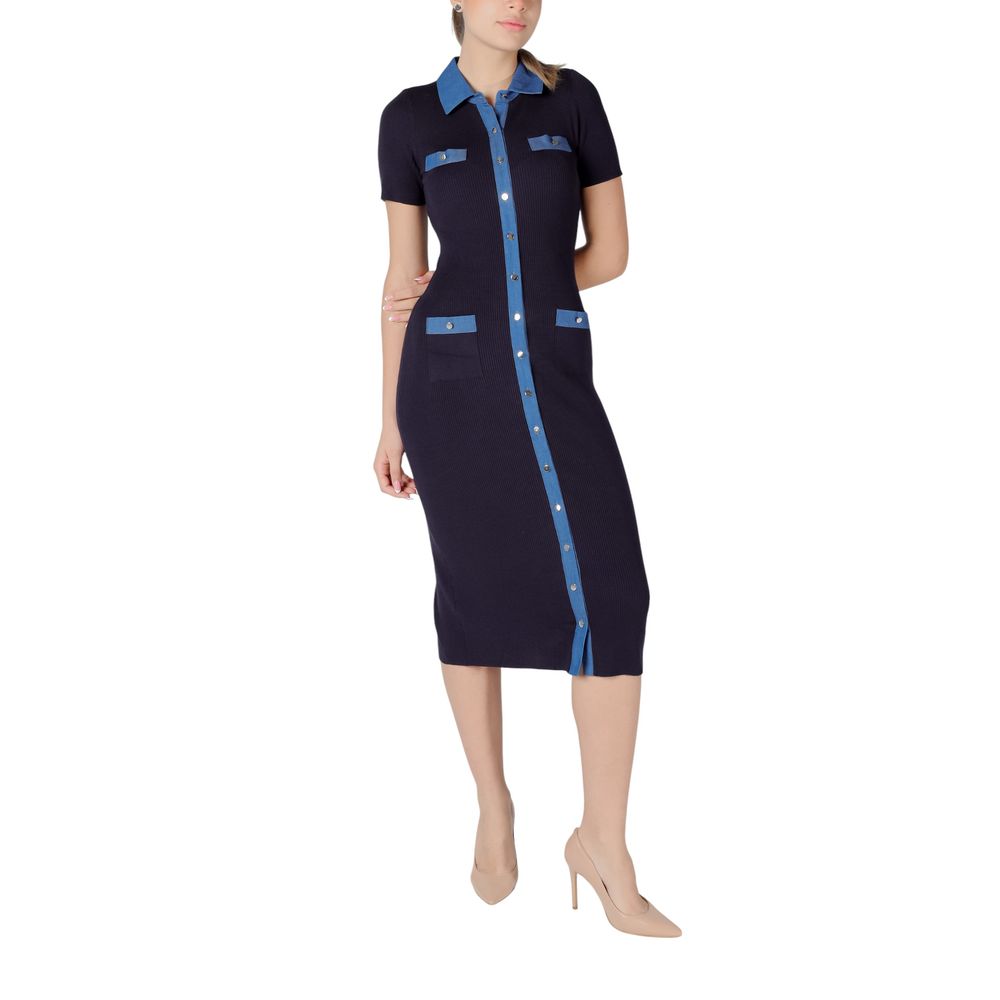 Blue Viscose Long Morgan De Toi
