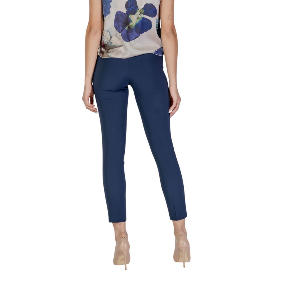 Blue Polyester Pant Rinascimento
