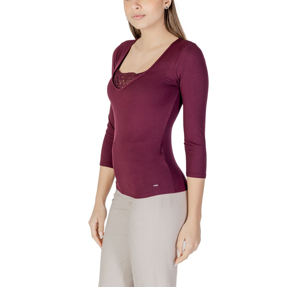 Purple Viscose Long Sleeve Morgan De Toi