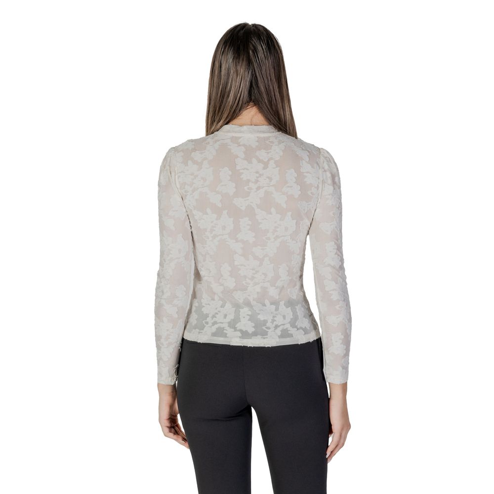 Cream Polyester Long Sleeve Morgan De Toi