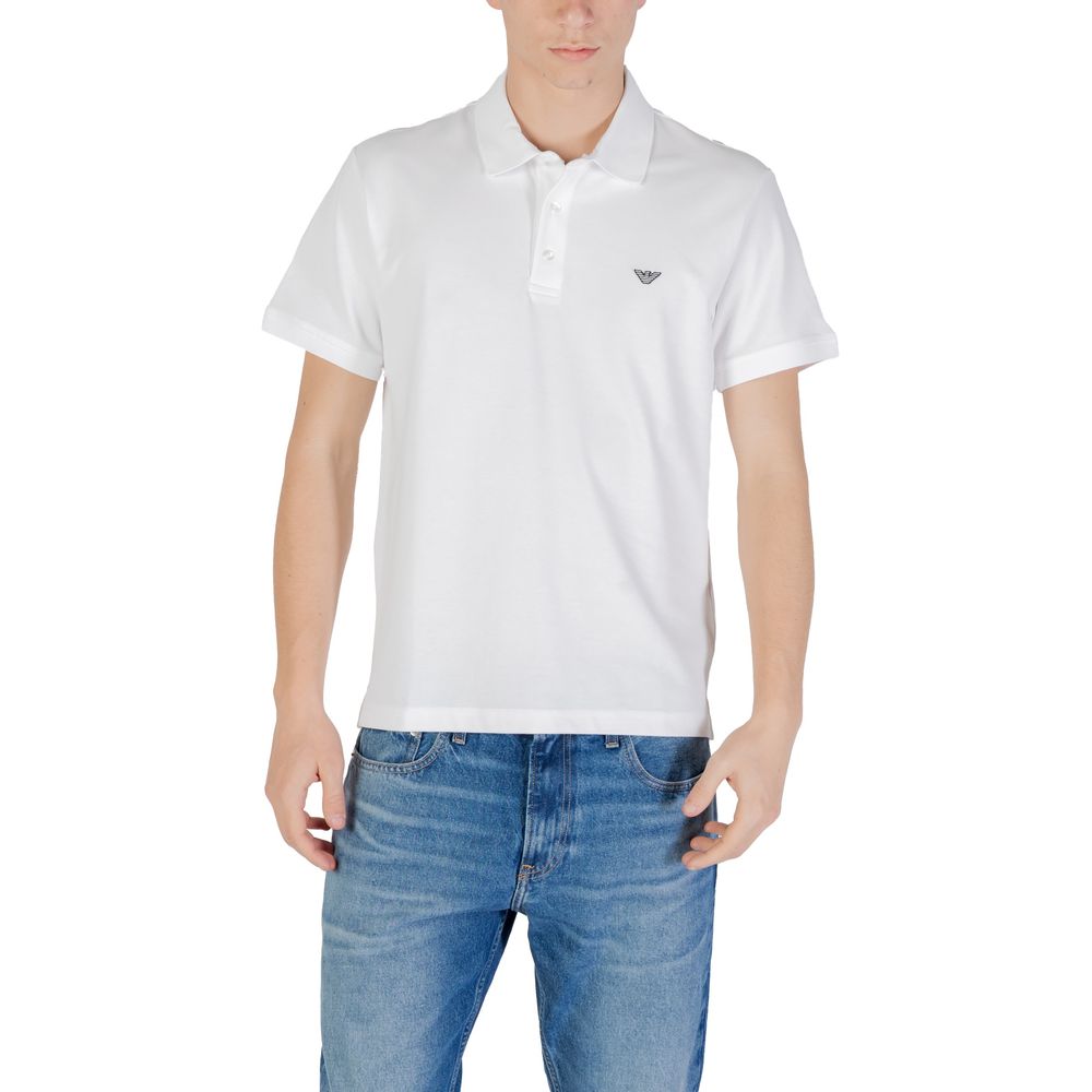 White Cotton Polo Shirt Emporio Armani Underwear