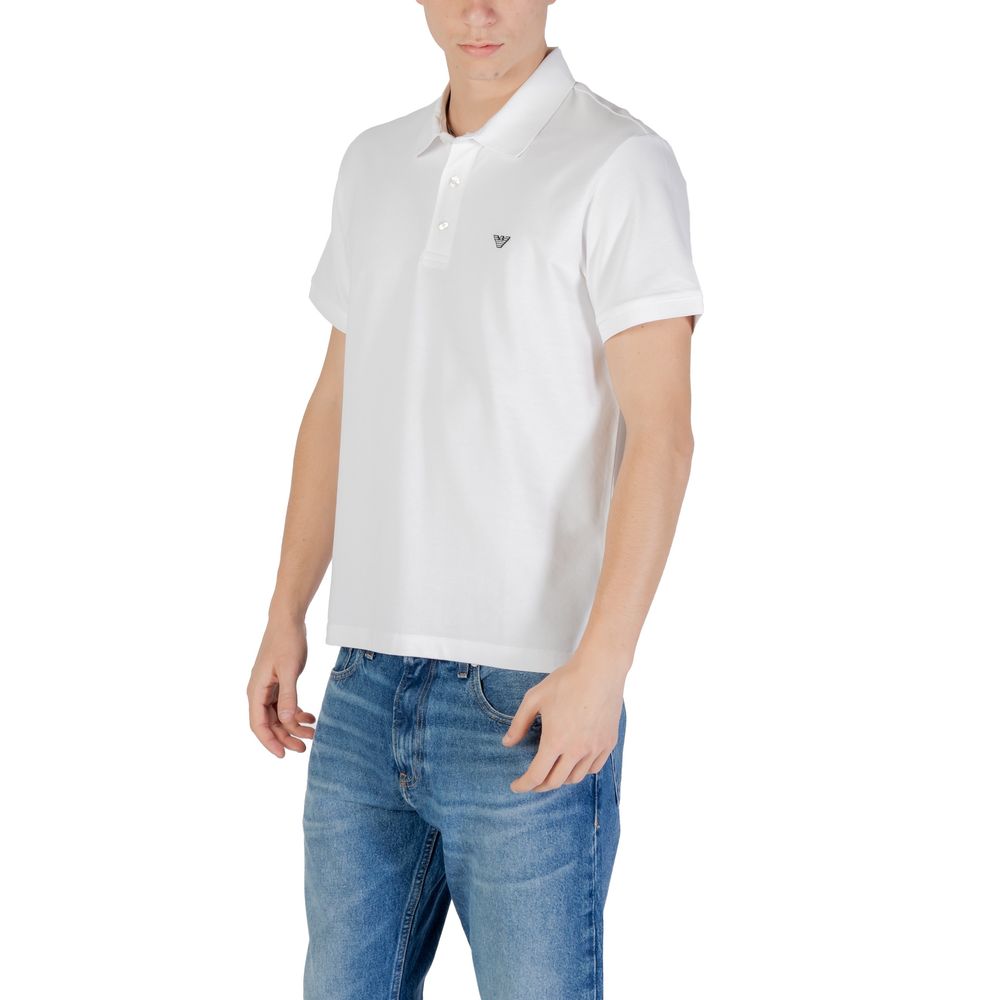 White Cotton Polo Shirt Emporio Armani Underwear