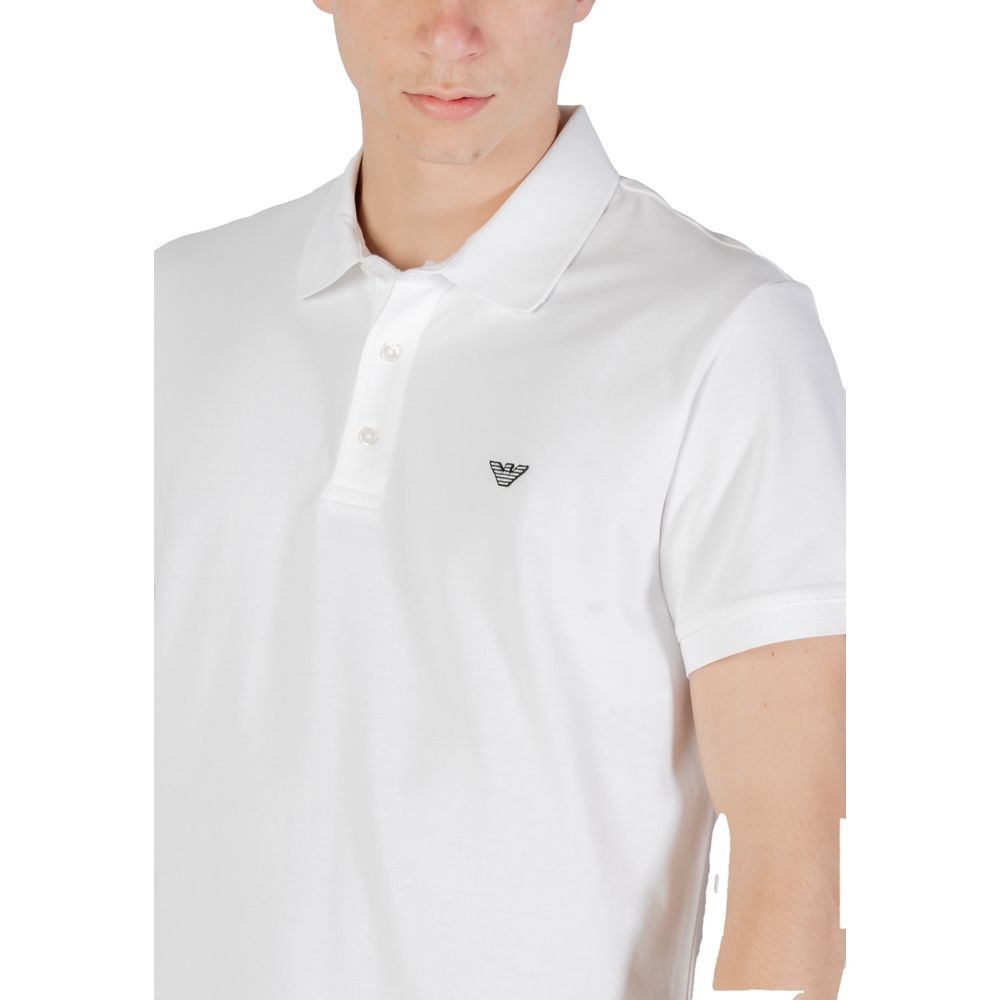 White Cotton Polo Shirt Emporio Armani Underwear