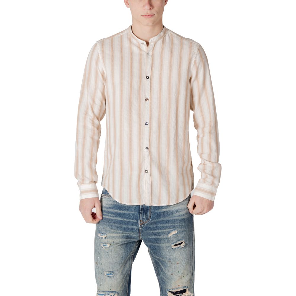 Beige Cotton Shirt Gianni Lupo