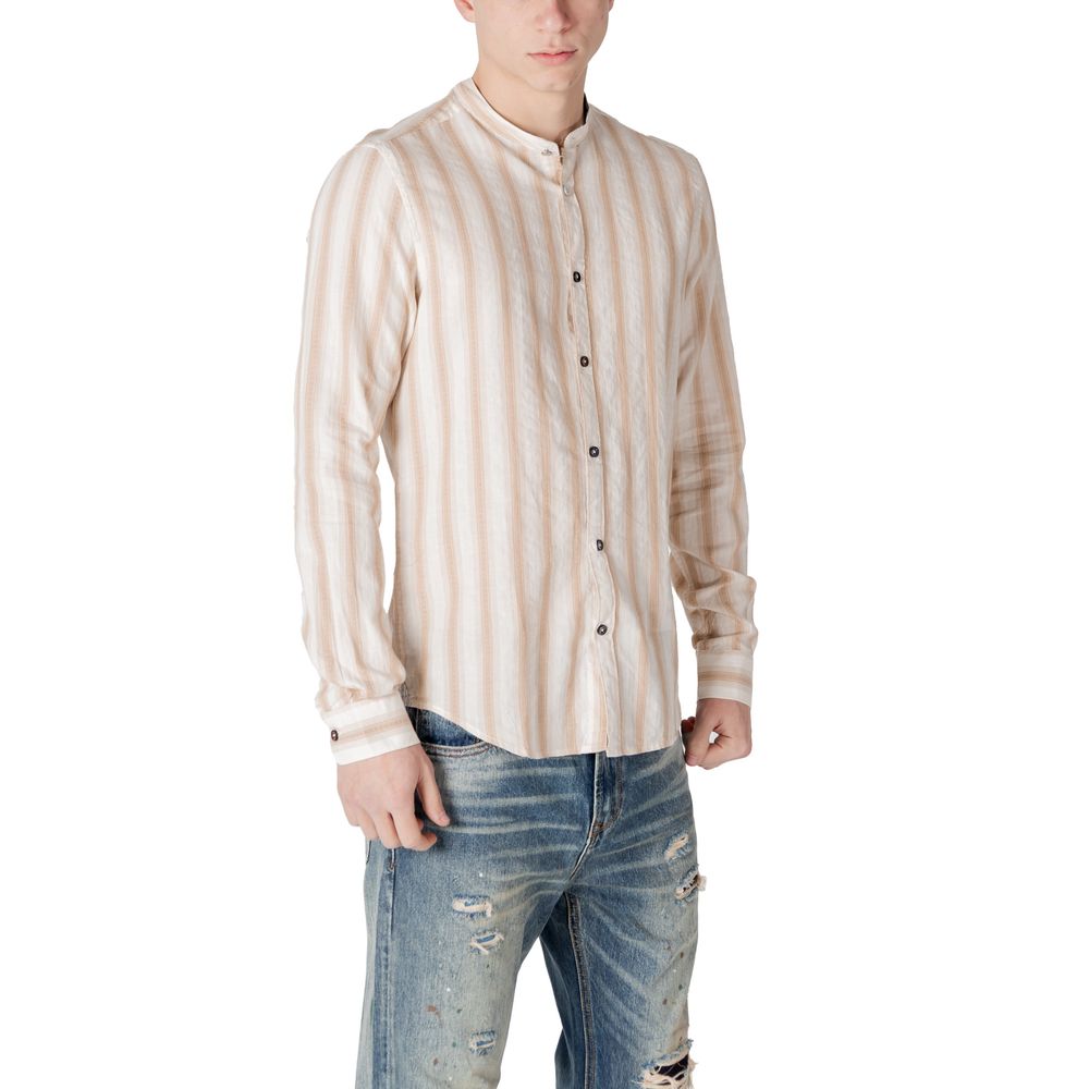 Beige Cotton Shirt Gianni Lupo