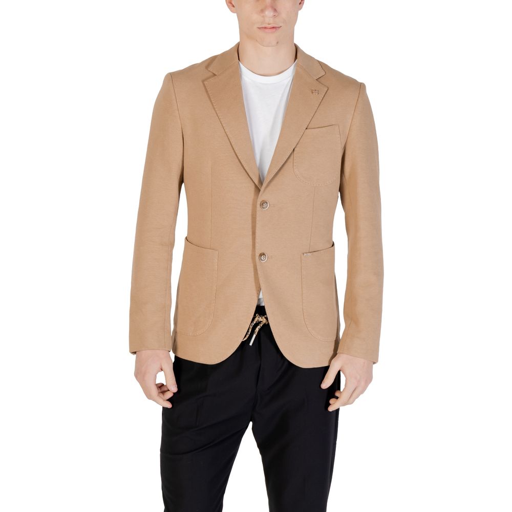 Beige Cotton Blazer Gianni Lupo