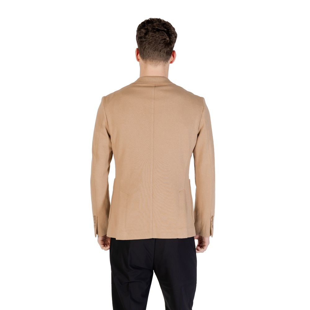 Beige Cotton Blazer Gianni Lupo