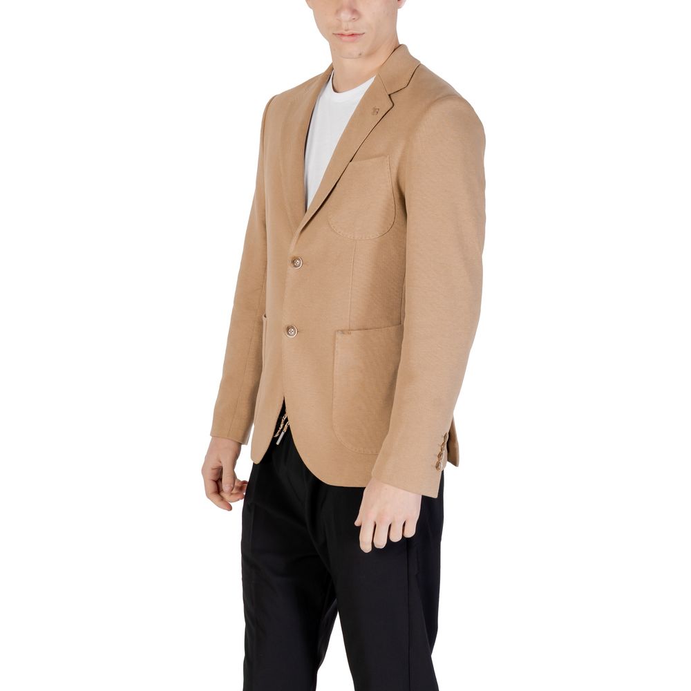 Beige Cotton Blazer Gianni Lupo