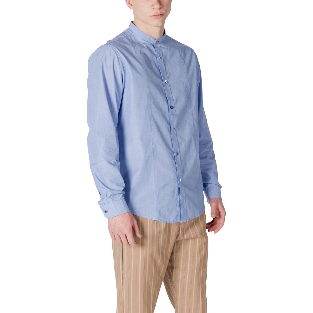 Light Blue Cotton Shirt Gianni Lupo