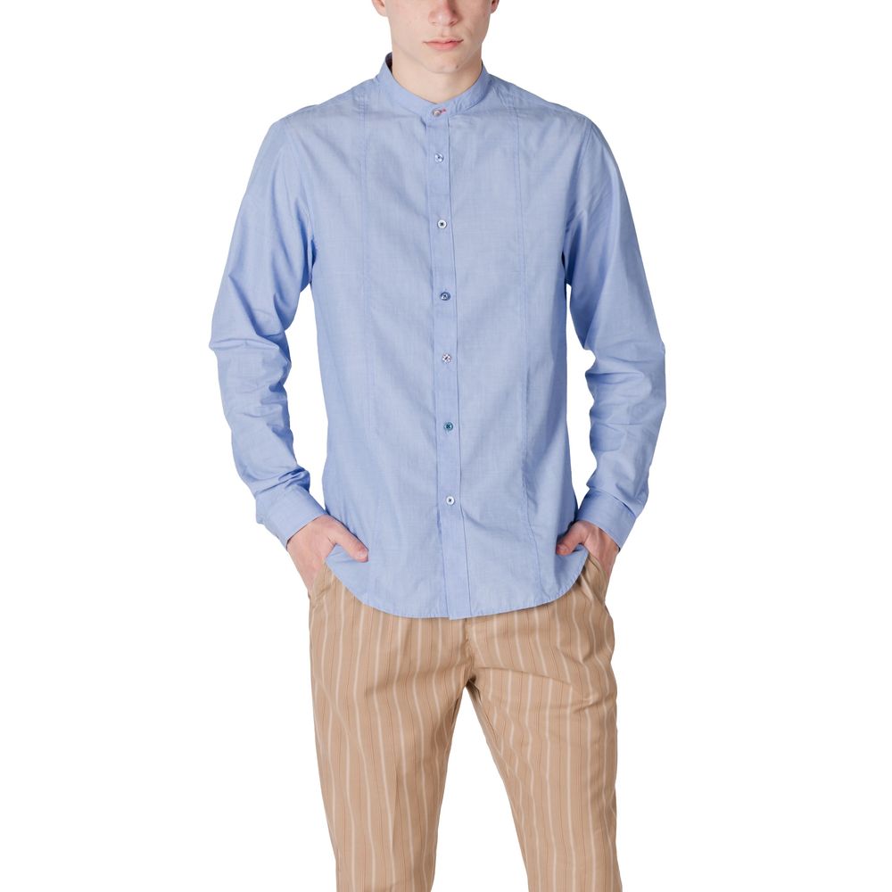 Light Blue Cotton Shirt Gianni Lupo