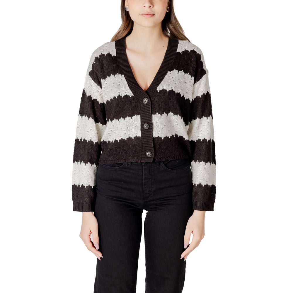 Black And White Marabou Cardigan Jacqueline De Yong