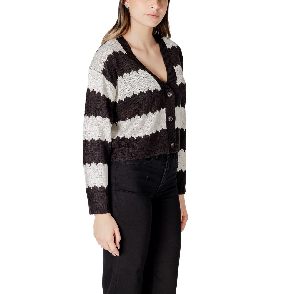 Black And White Marabou Cardigan Jacqueline De Yong