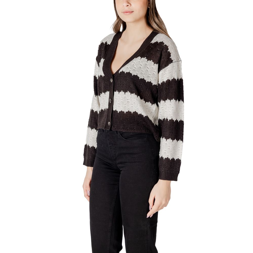 Black And White Marabou Cardigan Jacqueline De Yong