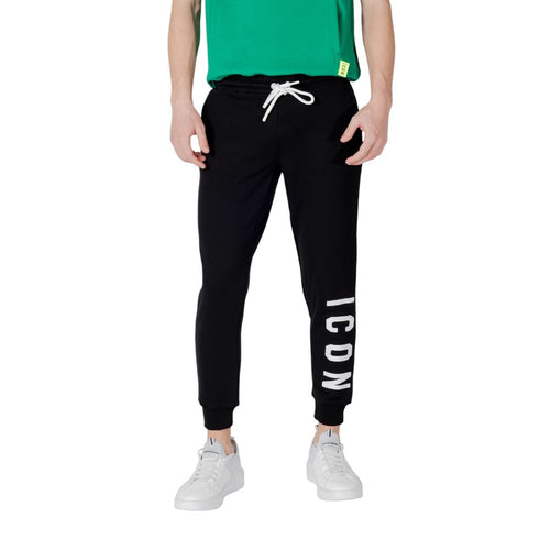 Black Cotton Joggers Workout Pant Icon