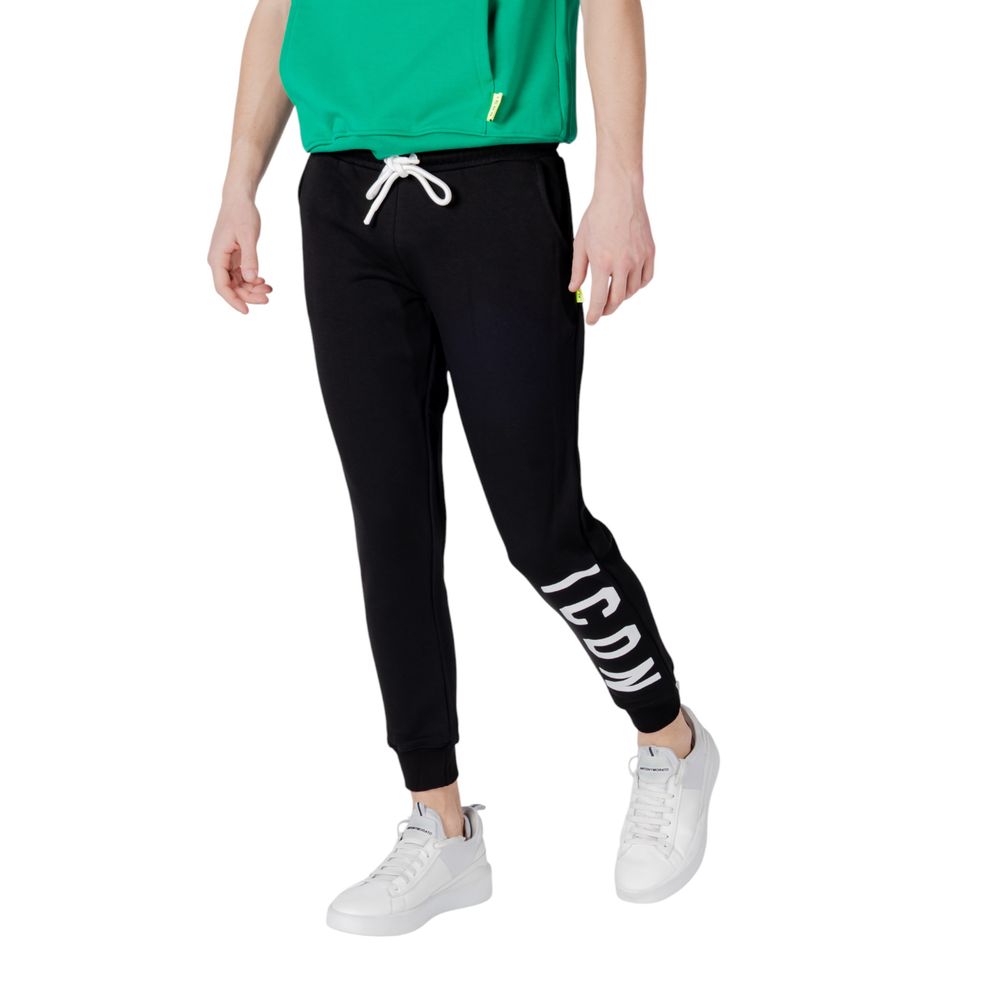 Black Cotton Joggers Workout Pant Icon
