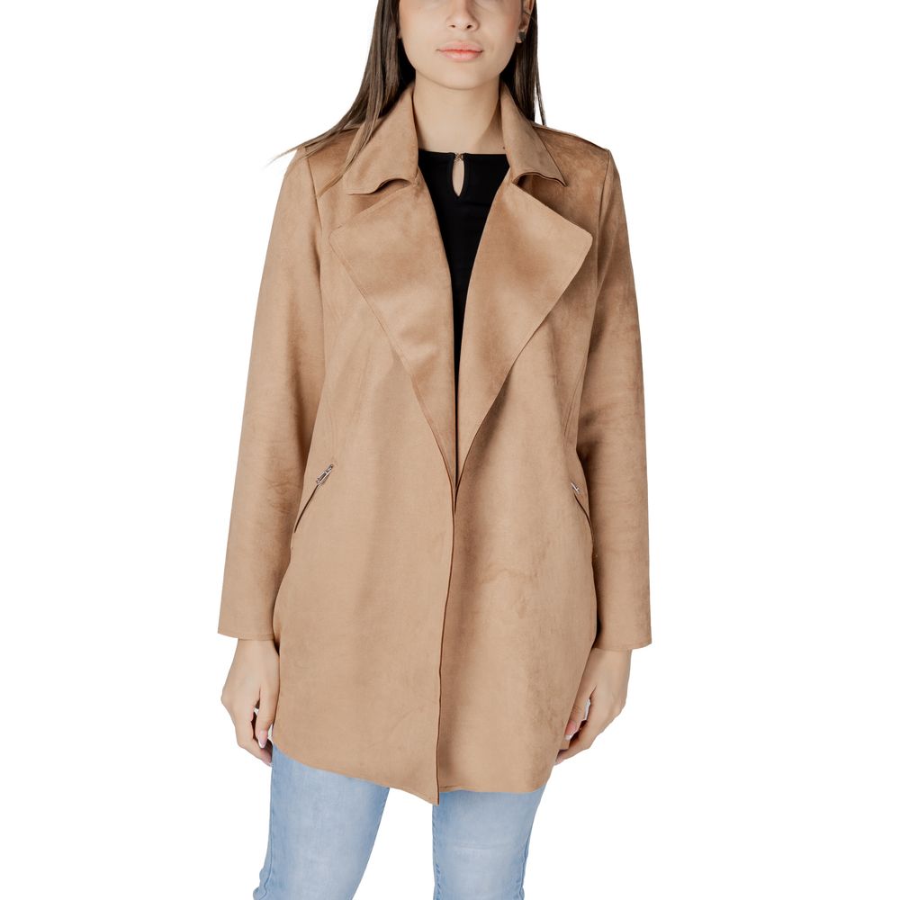 Beige Polyester Trench Coat Street One