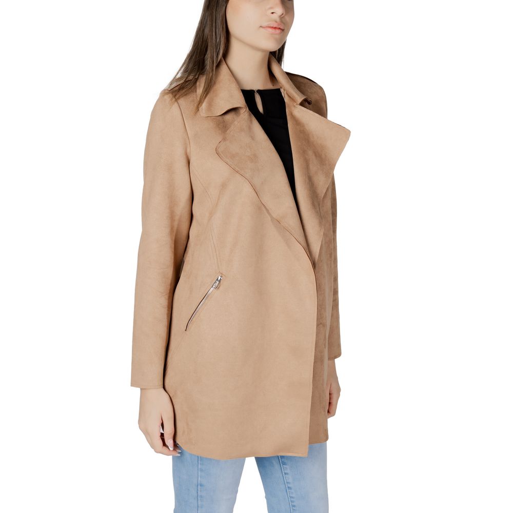 Beige Polyester Trench Coat Street One