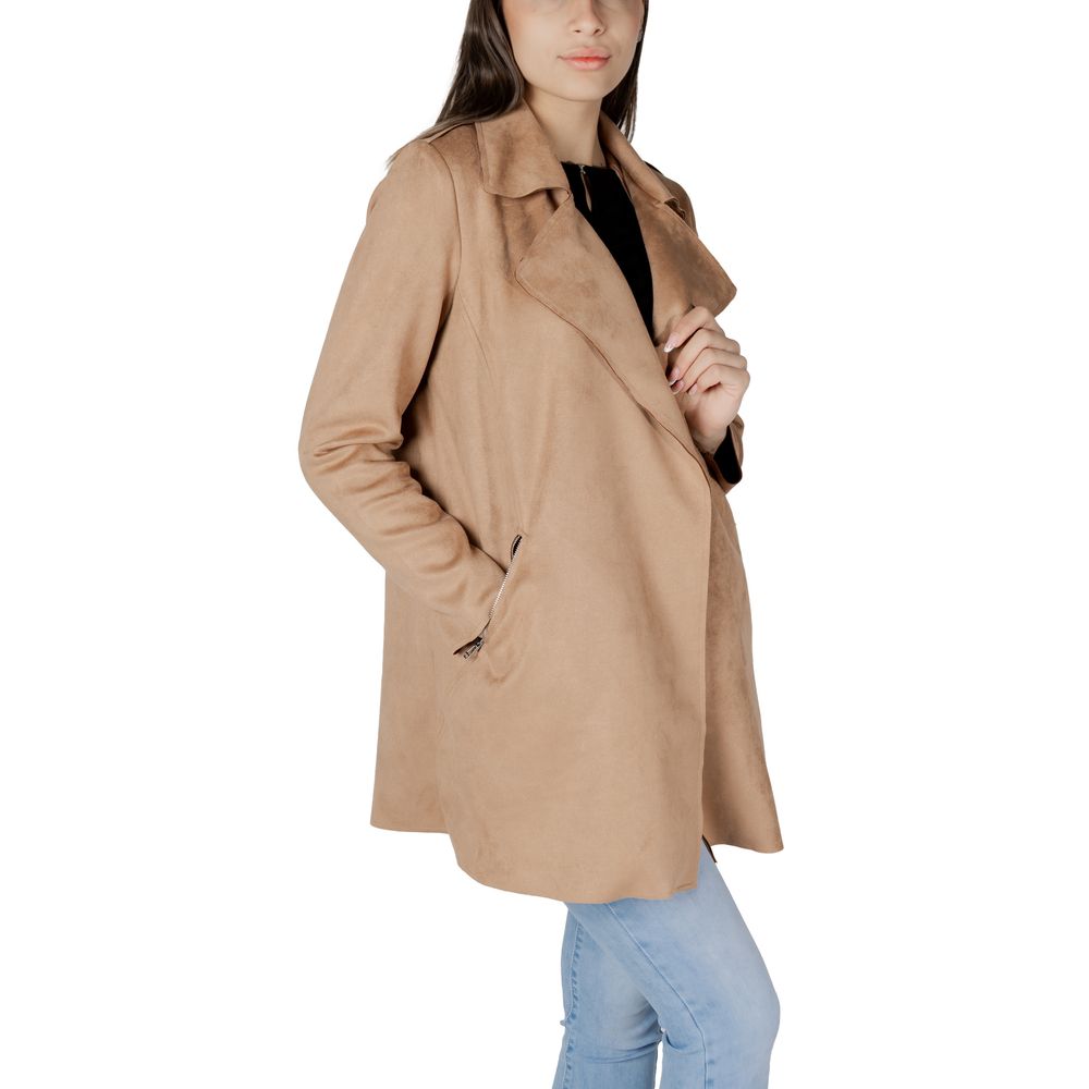 Beige Polyester Trench Coat Street One