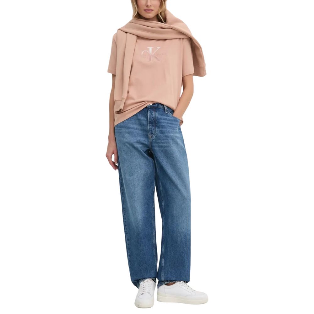 Blue Cotton Mom Jean Calvin Klein Jeans