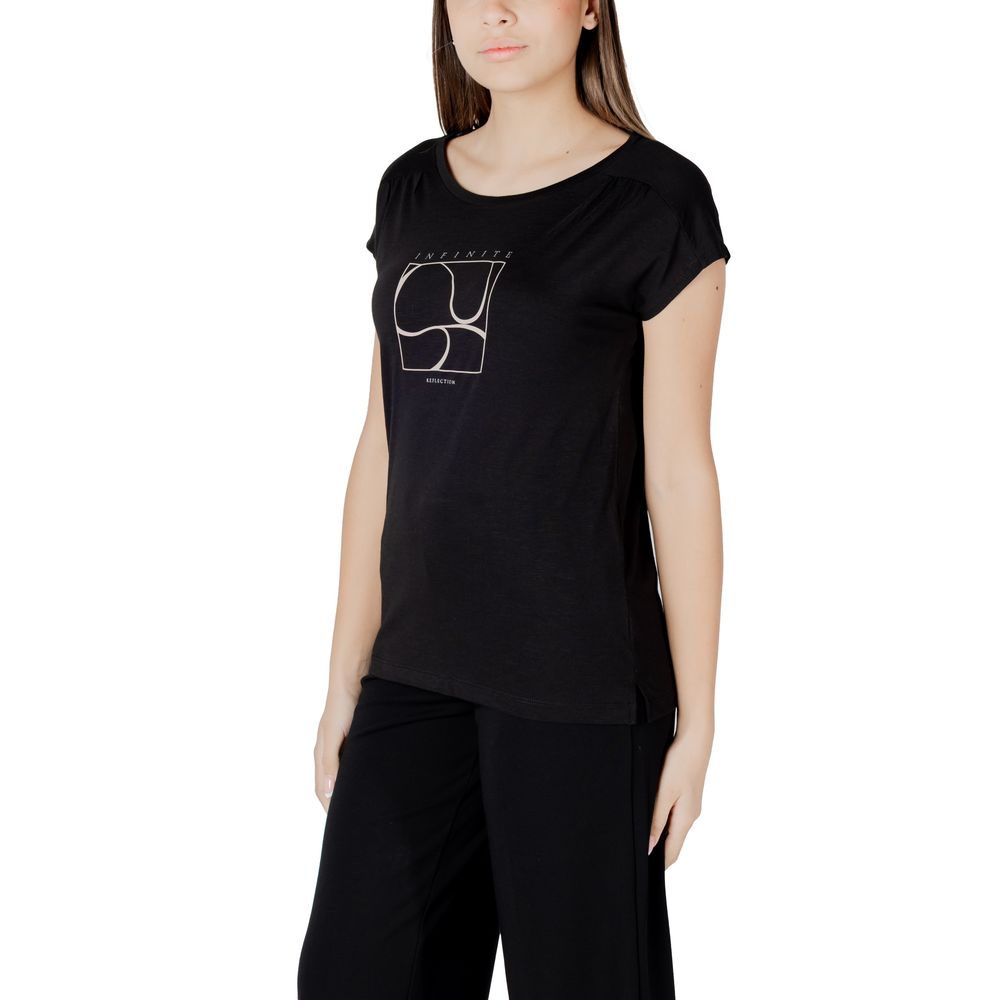 Black Cotton T-Shirt Street One