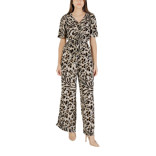 Beige Viscose Jumpsuit ICHI