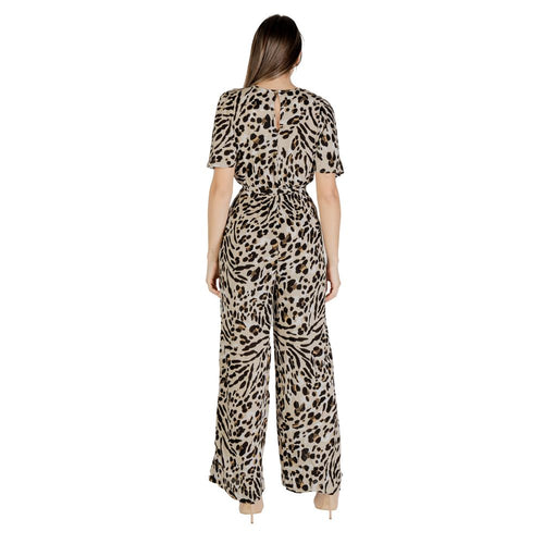 Beige Viscose Jumpsuit ICHI