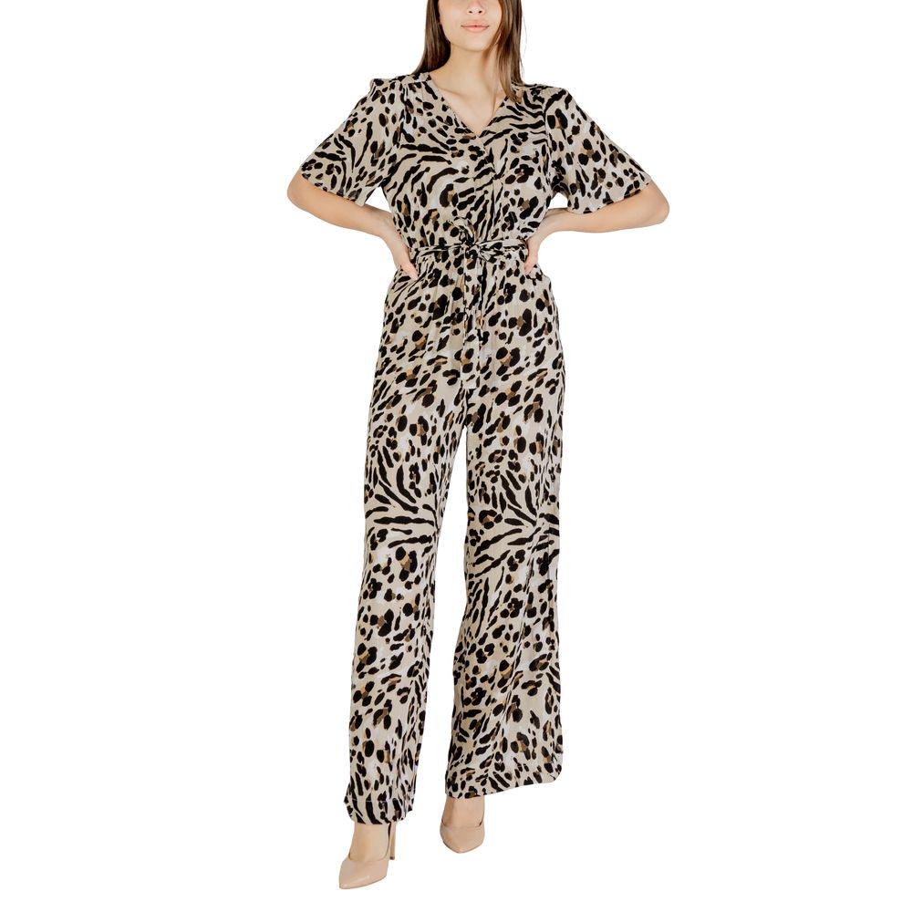 Beige Viscose Jumpsuit ICHI