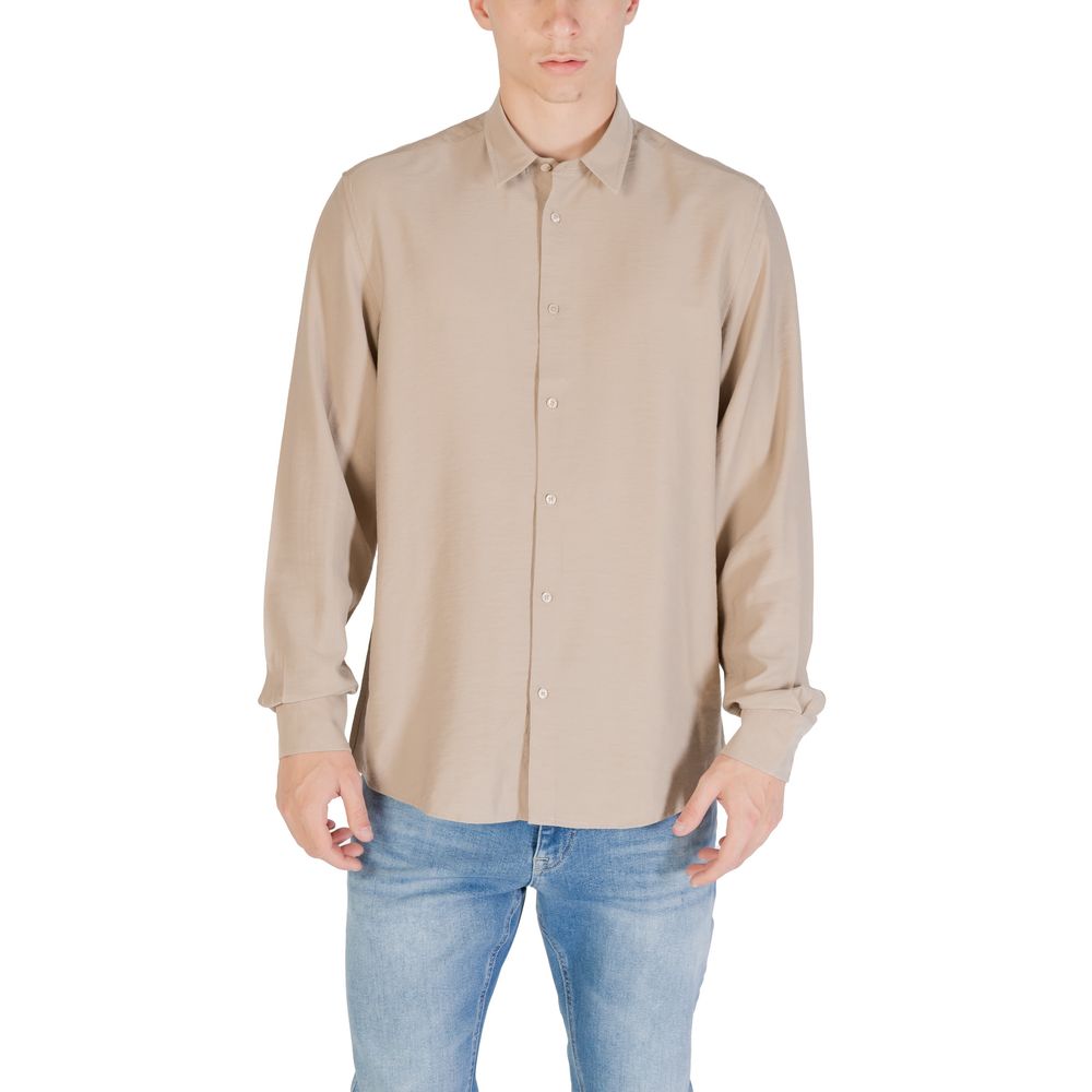 Beige Viscose Shirt Antony Morato