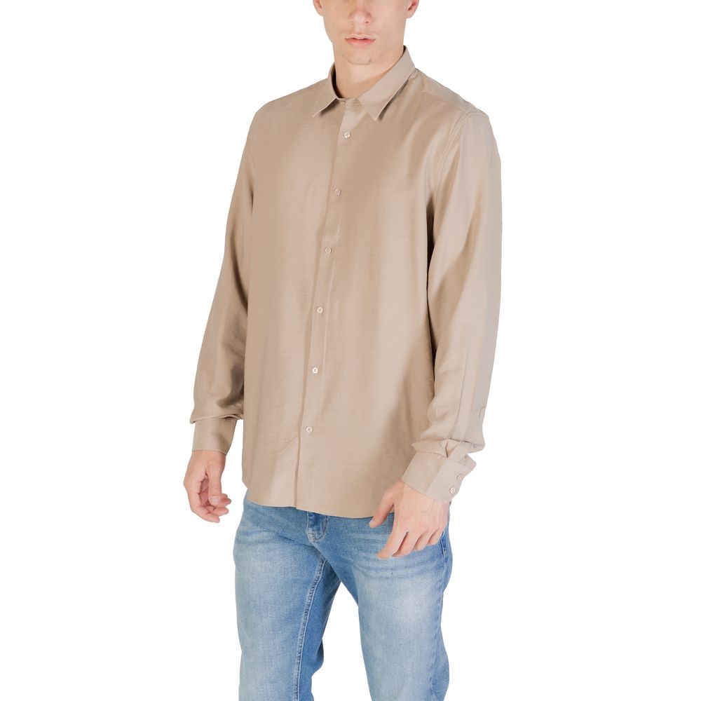 Beige Viscose Shirt Antony Morato