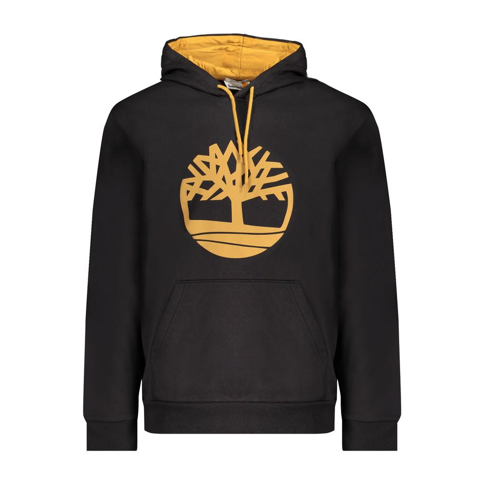 "Black Cotton Men's Hooded Sweater" Timberland