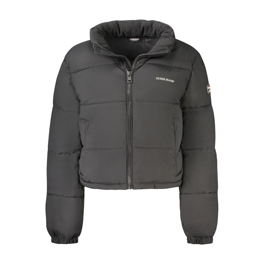 Black Polyester Jackets & Coat Guess Jeans